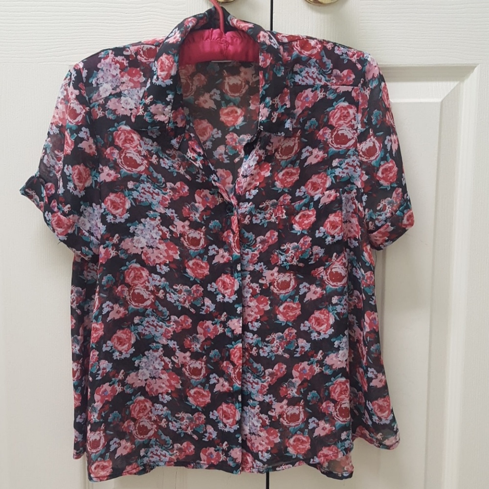 Urban Outfitters Floral Button Down
